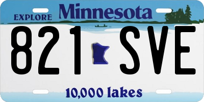 MN license plate 821SVE