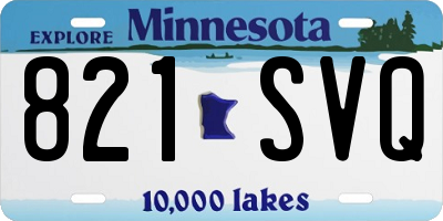 MN license plate 821SVQ