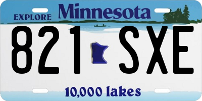 MN license plate 821SXE