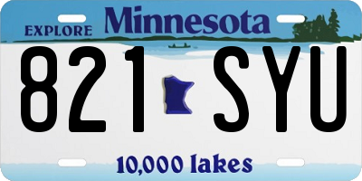 MN license plate 821SYU