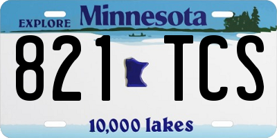 MN license plate 821TCS