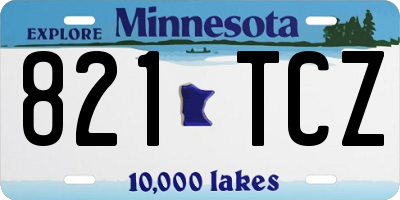 MN license plate 821TCZ