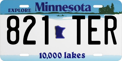 MN license plate 821TER