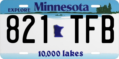 MN license plate 821TFB