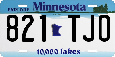 MN license plate 821TJO