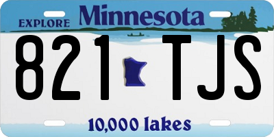 MN license plate 821TJS
