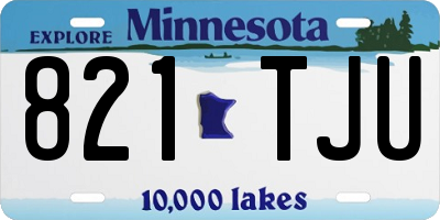 MN license plate 821TJU