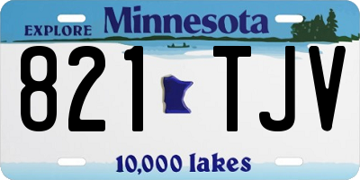 MN license plate 821TJV