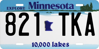 MN license plate 821TKA