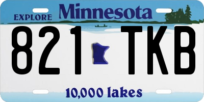 MN license plate 821TKB