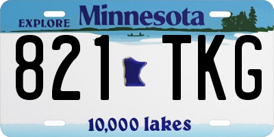 MN license plate 821TKG