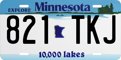 MN license plate 821TKJ