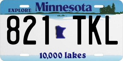 MN license plate 821TKL