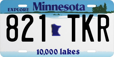 MN license plate 821TKR