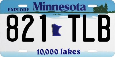 MN license plate 821TLB