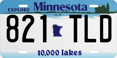 MN license plate 821TLD