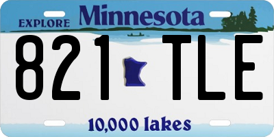 MN license plate 821TLE