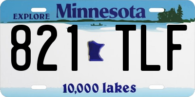 MN license plate 821TLF