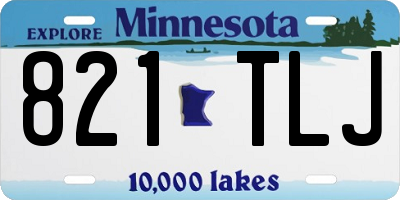 MN license plate 821TLJ