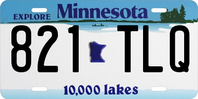 MN license plate 821TLQ