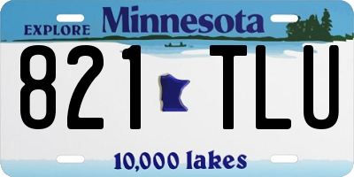 MN license plate 821TLU