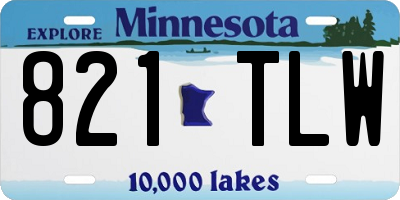 MN license plate 821TLW