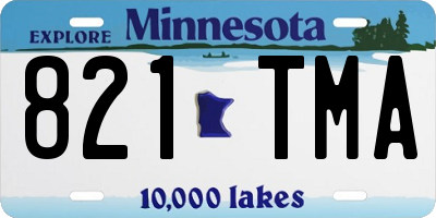 MN license plate 821TMA