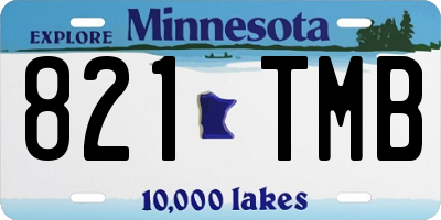 MN license plate 821TMB