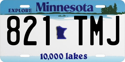 MN license plate 821TMJ