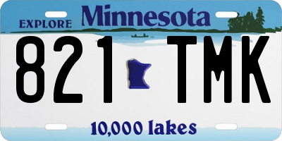 MN license plate 821TMK