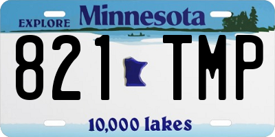 MN license plate 821TMP