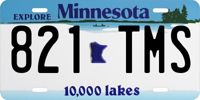 MN license plate 821TMS