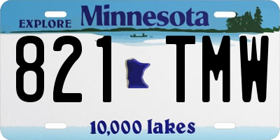 MN license plate 821TMW
