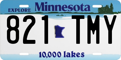 MN license plate 821TMY