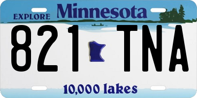 MN license plate 821TNA