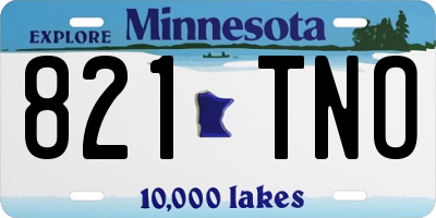 MN license plate 821TNO