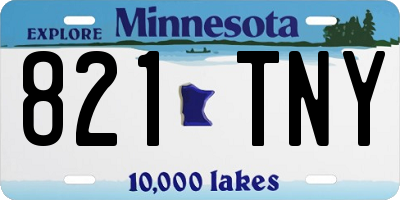 MN license plate 821TNY