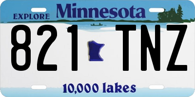 MN license plate 821TNZ