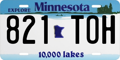 MN license plate 821TOH
