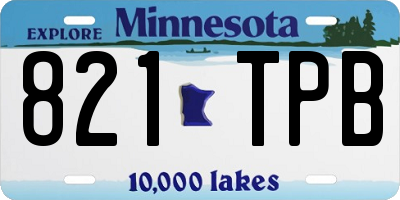 MN license plate 821TPB