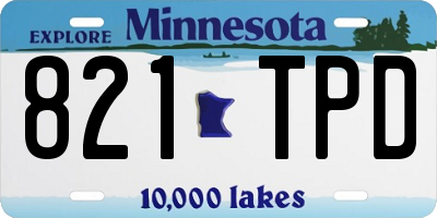 MN license plate 821TPD