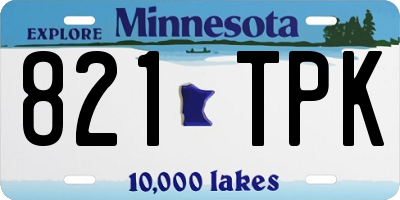 MN license plate 821TPK