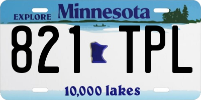 MN license plate 821TPL