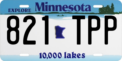 MN license plate 821TPP