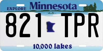 MN license plate 821TPR