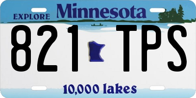 MN license plate 821TPS
