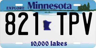 MN license plate 821TPV