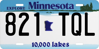 MN license plate 821TQL