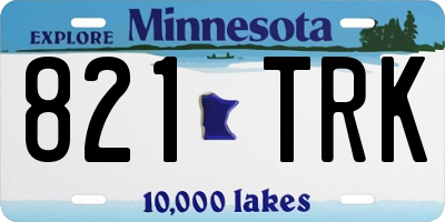 MN license plate 821TRK