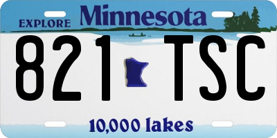 MN license plate 821TSC
